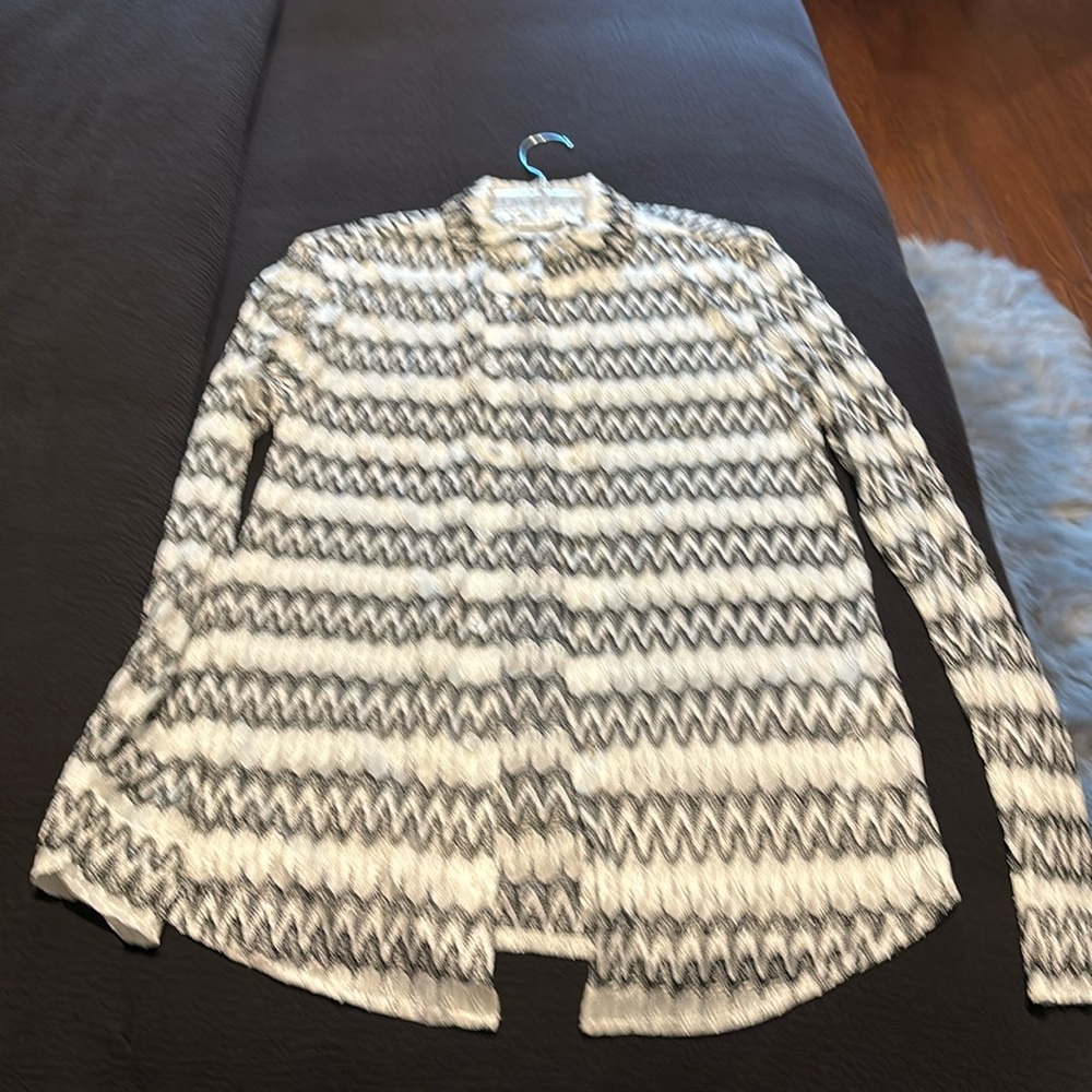 ASOS lacy button front collar shirt